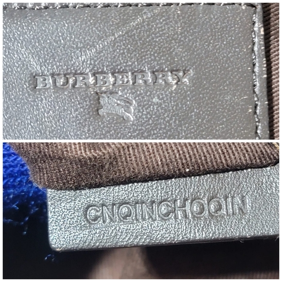 BURBERRY POCHETTE COATED CANVAS NOVA CHECK SHOULDER BAG DEEP BROWN - Picture 5 of 12